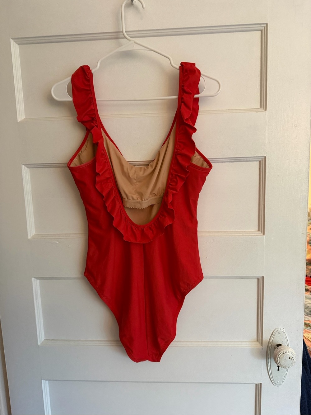 Red Ruffle One-Piece Swimsuit - Picture 2 of 4
